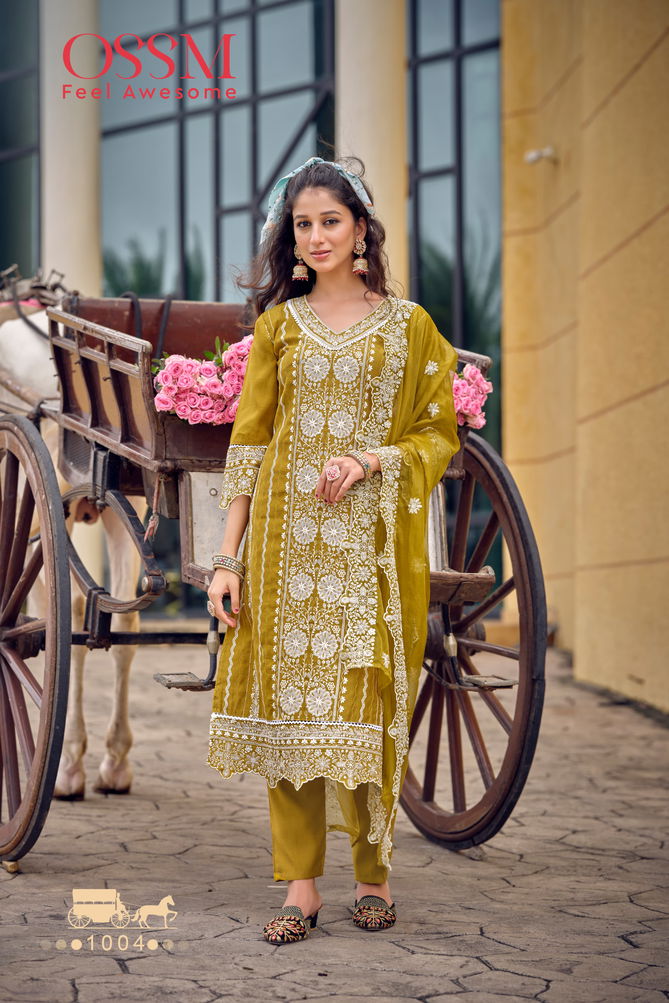 Sarah By Ossm Designer Silk Embroidery Readymade Suits Wholesale Market In Surat